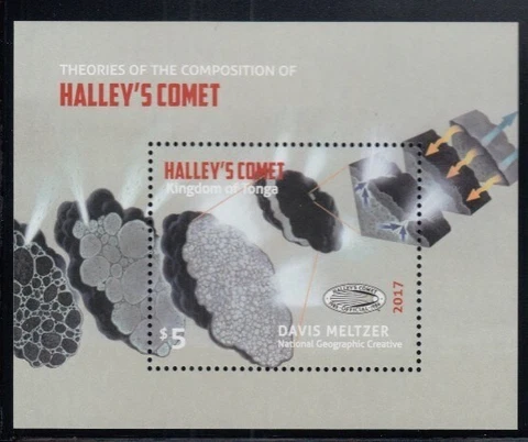 TONGA Halley's Comet MNH souvenir sheet Cover