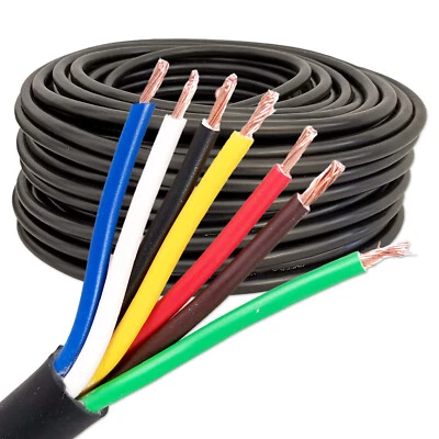 Cable AUPFK de 7 hilos 7x1 mm² cobre PVC aislado remolque vehículo cable 5 metros - Imagen 1 de 3