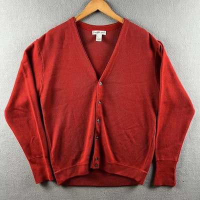 Cárdigan suéter vintage de eslabones de ciprés para hombre grande rojo abuelo golf hecho en EE. UU. Foto 1 de 4