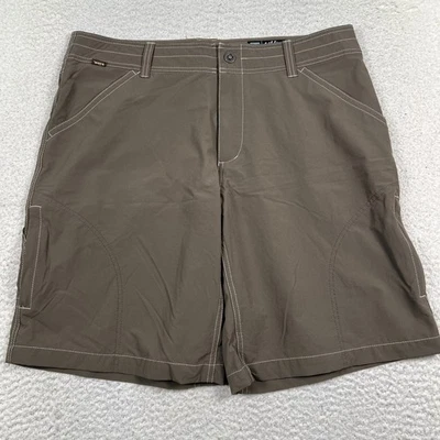 Shorts Kuhl Renegade masculino 38 cargo stretch equipamento de caminhada ao ar livre 10” marrom - Imagem 1 de 4