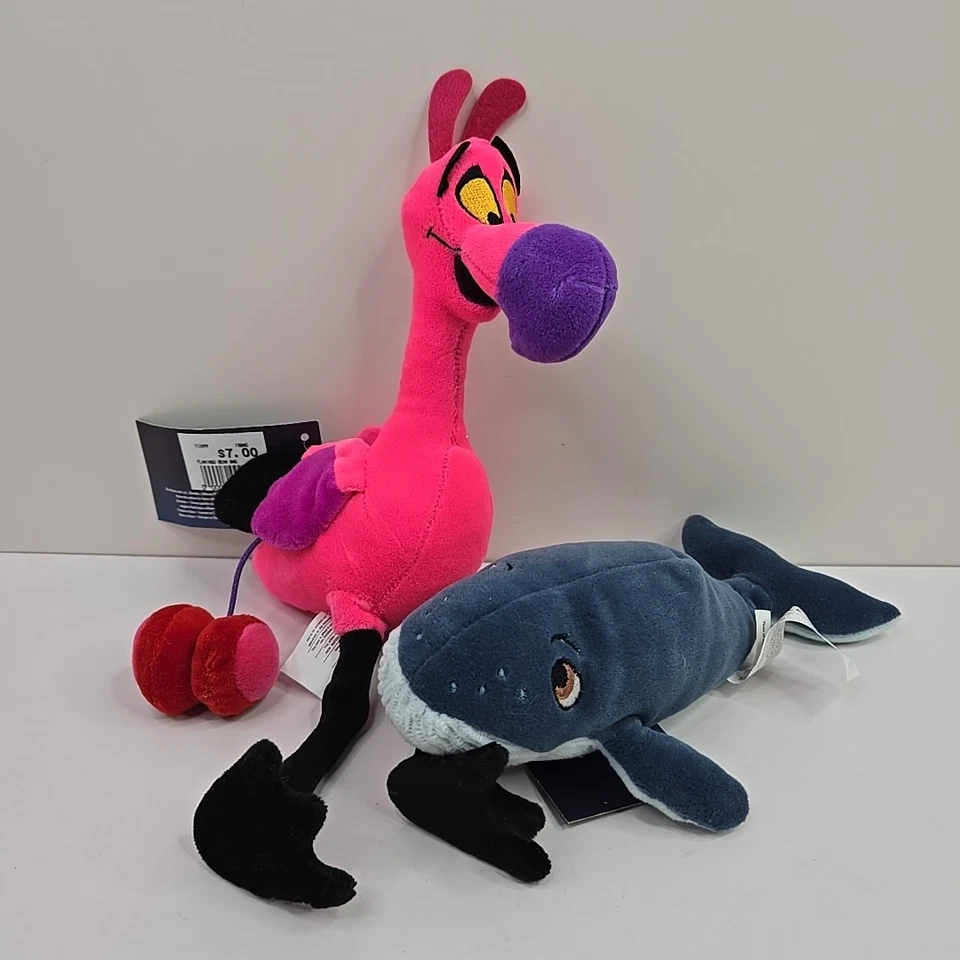Vintage Disney Fantasia Baby Whale Pink Flamingo Bean Bag Plush 8.5” NWT - Image 1 of 4