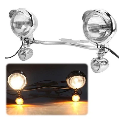 Passing Turn Signal Spot Light Bar For Harley Davidson XL Sportster 1200 Custom - Image 1 of 4