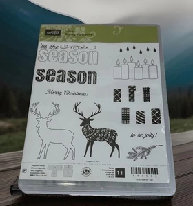 Stampin' Up! “Feliz Patrones” 11 Estampillas Anfitriona, Exclusivas Nuevas Fiestas Navidad - Imagen 1 de 3