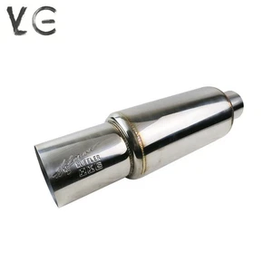 3'' Inlet 4'' Outlet Great Sound Exhaust Muffler Tips 5'' Body Resonator 18'' - Picture 1 of 4
