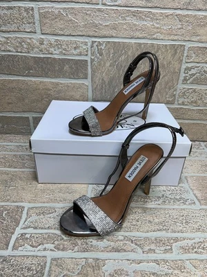 Steve Madden Ritter Pewter Sparkle Heels Women US 6 - Image 1 of 4