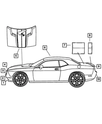 Genuine Mopar Hood Decal 1UA39GX9AA - Image 1 of 4