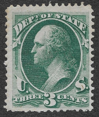 MMK Philately: US Scott #O59 MLH Official Dept. of State 3c Stamp SCV $220 - Image 1 of 2