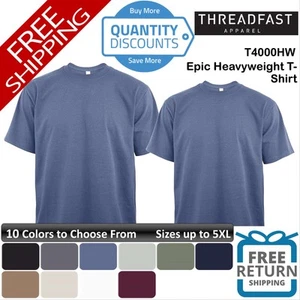 🔥 Threadfast Apparel Men Epic Heavyweight T-Shirt Cotton Up To 5XL T4000HW - Picture 1 of 11