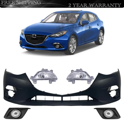 Kit de montaje de cubierta de parachoques delantero fascia y luz antiniebla para Mazda 3 Sport 2014-2016 Foto 1 de 4