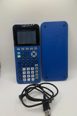 Texas Instruments TI-84 Plus CE w/ Cover & USB Charging Cord Blue Tested Working - Image 1 of 4