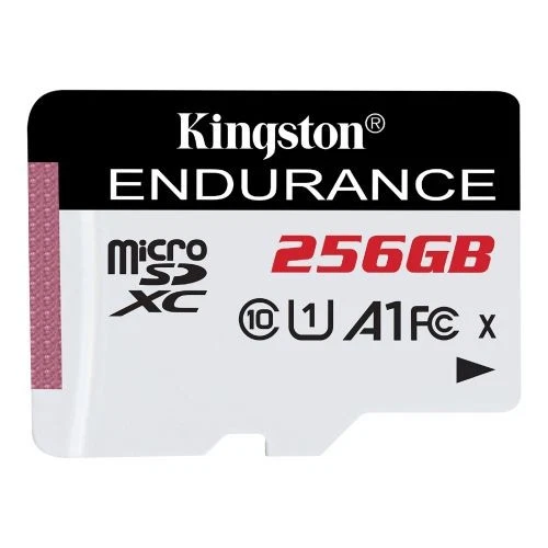 Kingston 256Gb High-Endurance Microsdxc Card Uhs-I Class 10 U1 24/7 Recording Du - Image 1 of 2