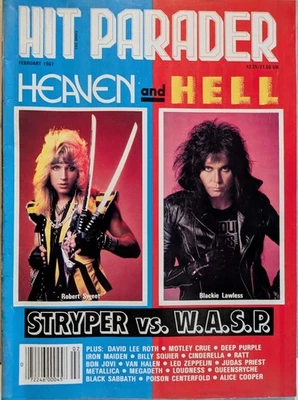 Hit Parader Magazine February 1987 Stryper vs WASP, Bon Jovi, Ratt, Metallica  - Image 1 of 4