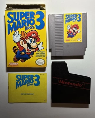 Super Mario Bros. 3 (Nintendo NES, 1990) Complete CIB Tested - Image 1 of 4