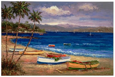 Antonio Di Viccaro Original Palette Knife Oil Painting Italy DiViccaro 36" x 24" - Image 1 of 3