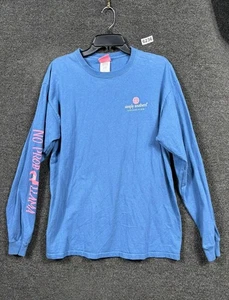 Camisa Simply Southern Mujer Grande Azul Manga Larga Llama Gráfico Preppy - Imagen 1 de 7