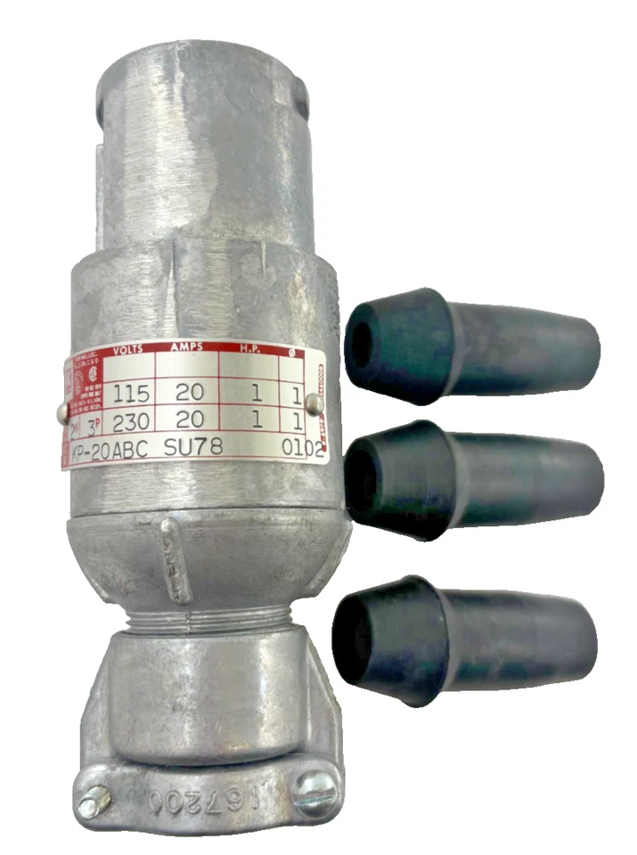 Hubbell/Killark KP-20ABC SU-78 插头 – 20A 115/230VAC 工业销和套管,Gr — 第 1/4 张图片