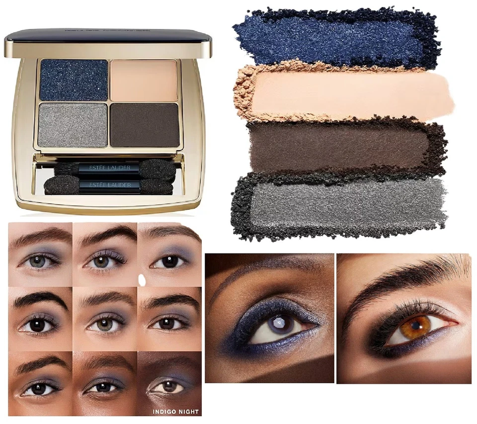 Estee Lauder Pure Color Envy 02 INDIGO NIGHT Luxe Eye Shadow Quad 0.21 OZ NIB - Image 1 of 1
