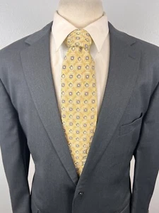 Traje de Lana Daniel Hechter Paris Hombre Piel de Tiburón Carbón Talla 44 L Pantalones 37 X 32 - Imagen 1 de 13