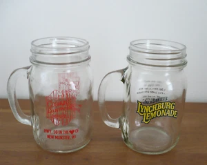 Vintage Canning Jar Advertising Glasses Jack Daniel's & Coshun's Country Inn - Picture 1 of 10
