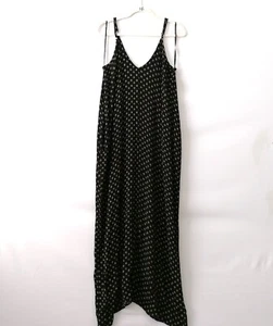 Lulus Womens Black V-Neck Spaghetti Strap Floral Backless Maxi Dress Size S/M - Picture 1 of 7