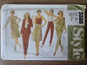 1980's Vintage Sewing Pattern 3326. Blazer, Top, Skirt & Trousers. Size 12 - Picture 1 of 2