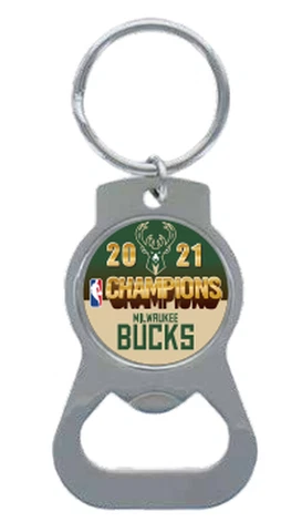 MILWAUKEE BUCKS - 2021 NBA CHAMPIONS - BOTTLE OPENER KEYCHAIN - NBA-2618-BK-14 Cover