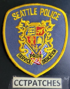 SEATTLE, WASHINGTON POLICE (SUPERVISOR) YELLOW BORDER SHOULDER PATCH WA - Picture 1 of 2