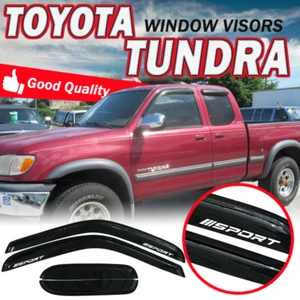 Fit 00-06 Toyota Tundra Extended Cab Window Visor w/ SPORT Guard Shade Vent 4pcs - Picture 1 of 2