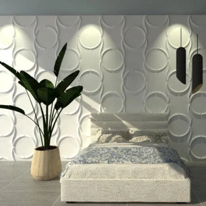 12 Tiles 3D Wall Panels PVC Tiles Textured Bricks Art Design 19.6" x 19.6" - Picture 1 of 12