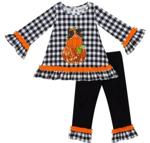 Rare Editions Baby Girl's Harvest Pumpkin Tunic & Legging Set-Size-18M or 24M - Picture 1 of 5