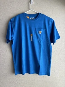 NWT Carhartt Loose Fit Heavyweight Short Sleeve Pocket T Shirt Color Blue K87 - Picture 1 of 9