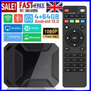 Android 13.0 Smart TV Box 4K HDMI Quad Core HD 4GB+64GB WIFI Media Stream Player - Picture 1 of 22
