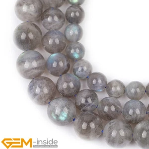 Blue Rainbow Labradorite Natural Stone Round Loose Beads for Jewelry Making15" - Foto 1 di 42