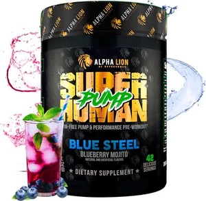 Alpha Lion Super Human PUMP Stim-Free Nitric Oxide Formula 42 Servings 3 Flavors - Picture 1 of 16