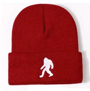 Berretto berretto Walking BIGFOOT Premium in maglia ricamata - rosso scuro, unisex adulto - Foto 1 di 1