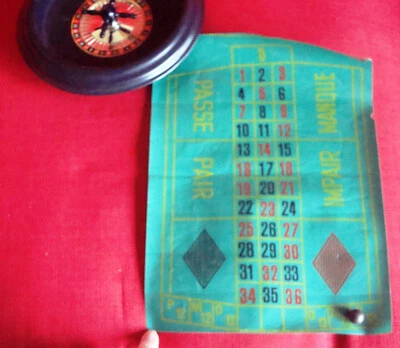 1970s Vintage Roulette Game, Steel ball, Wheel, Counters etc. Made in France - Image 1 of 4