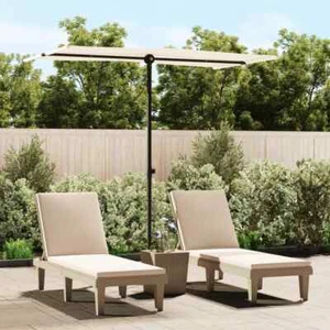 Parasol with Aluminium 180x110 Sand White N0E6 - Picture 1 of 10