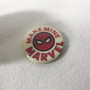 Vintage 1970’s ORIGINAL “Make Mine Marvel” Fan Club 2” Inch Pin Back Button RARE - Picture 1 of 3