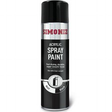 Simoniz SIMP17D Matt Black Acrylic Car Paint Clog Free Aerosol 500ml