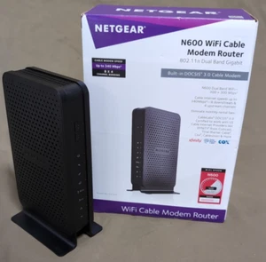 Netgear N600 WiFi Cable Modem Router C3700 – Dual Band DOCSIS 3.0 – w/ Box - Picture 1 of 12