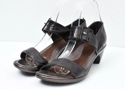 Naot Women's Sz 40 USA Sz 10 Brown Leather Summer Dress Wedge Open Toe Sandals - Image 1 of 4
