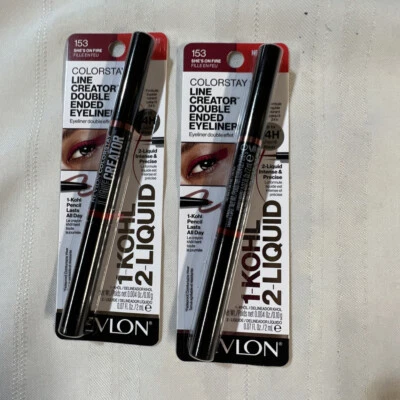 2 Pack Revlon ColorStay Double Ended Waterproof Eyeliner, She's On Fire 153 - Image 1 of 2