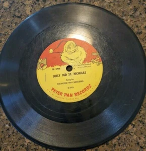 PETER PAN RECORDS NUTTIN FOR CHRISTMAS/JOLLY OLD ST NICHOLAS 78 RPM X-19 A & B - Imagen 1 de 4