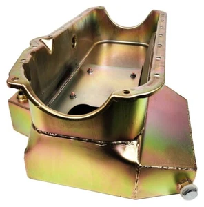 NEW SBC OIL PAN,8 QUART,7" DEEP,RACING,5 TRAP DOORS,PRE-1986 CHEVY 2 PIECE REAR - Picture 1 of 4