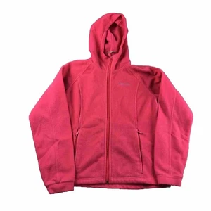 Columbia Hoodie Girls 14/16 Pink Fleece Full Zip Lightweight Hooded Sweatshirt - Picture 1 of 11