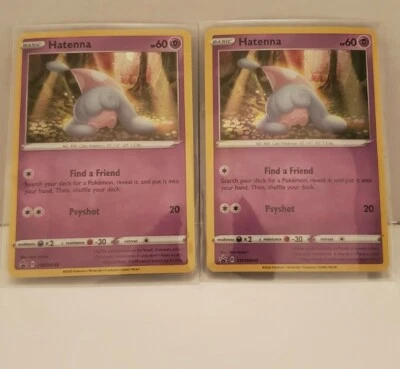 2 Hatenna SWSH040 Sword and Shield Black Star Promo Pokemon Card NEAR MINT  - Image 1 of 3