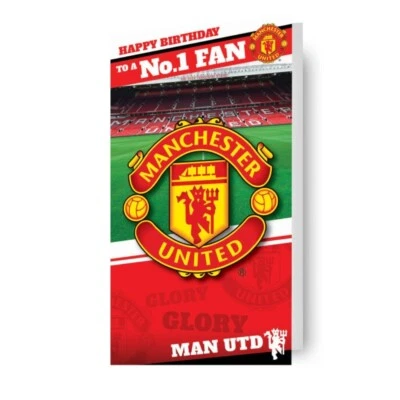 DANILO PROMOTIONS LTD Birthday Card Manchester United Man Utd Card for him Official Product