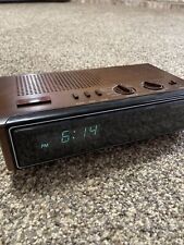 Vintage Panasonic RC-6115 FM/AM Radio Alarm Clock Tested Working Woodgrain