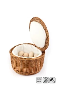 Eierkorb, Eierwärmer, Buffetkorb, Warmhaltekorb, Korb, aus stabile Vollweide - Bild 1 von 1