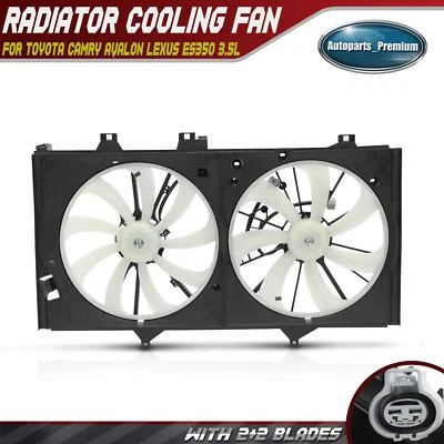 Dual Radiator & Condenser Fan Assembly for Toyota Camry Avalon Lexus ES350 3.5L - Image 1 of 4